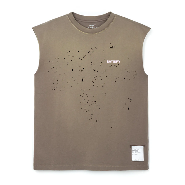 Satisfy Mens MothTech Muscle Tee - SunBleached/Falcon | Run North West