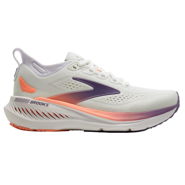 Brooks Womens Glycerin GTS 23 - White/Mulled Grape/Clear | Run