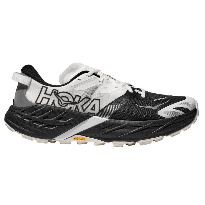 Hoka Mens Speedgoat 7 - Black/White - Trail - SS26