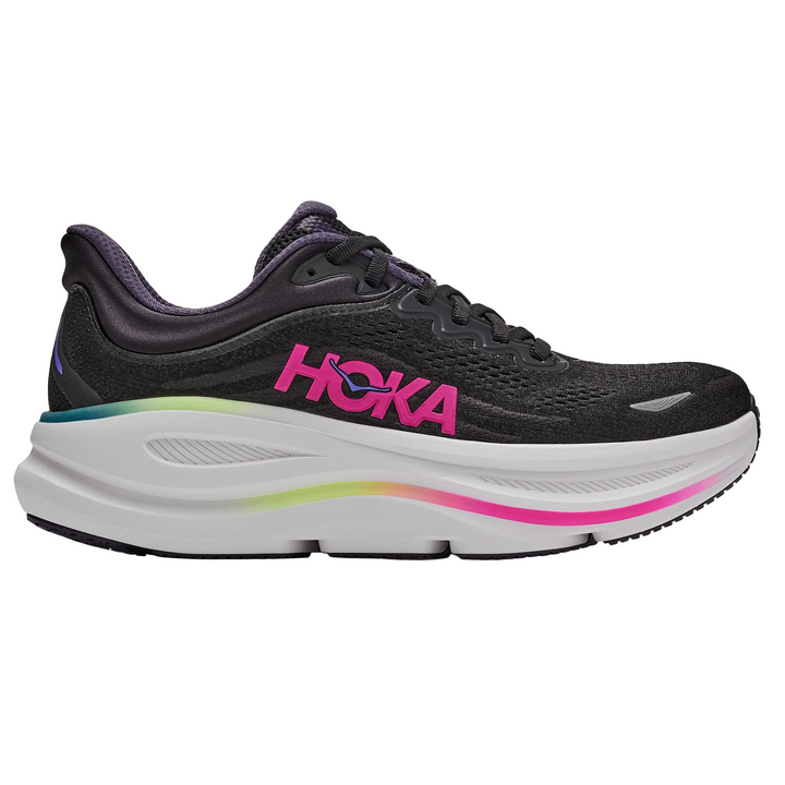 Hoka Womens Bondi 9 - Black/Neon Dragonfruit - Neutral - AW26