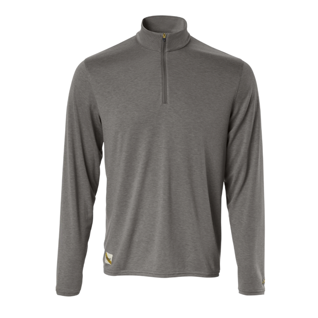 Tracksmith Mens Session Quarter Zip - Brushed Nickel - AW26