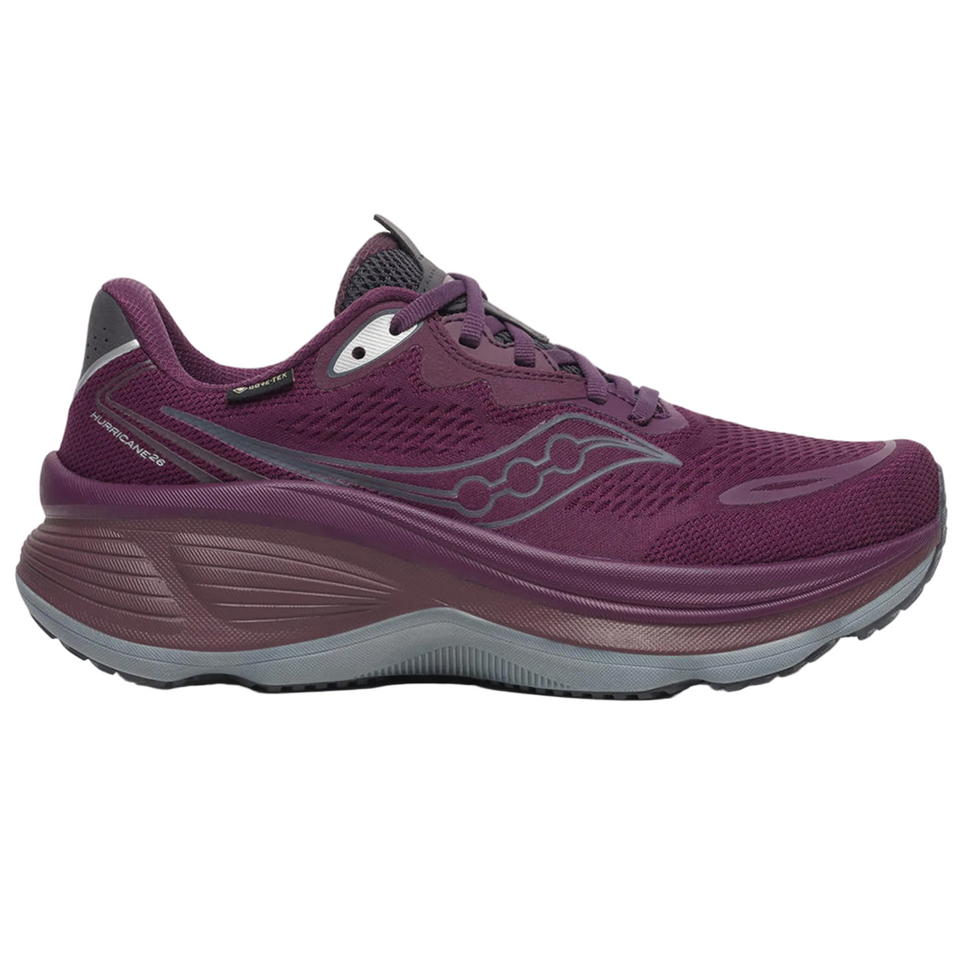 Saucony Womens Hurricane 26 GTX - Eggplant/Cinder - Stability - AW26