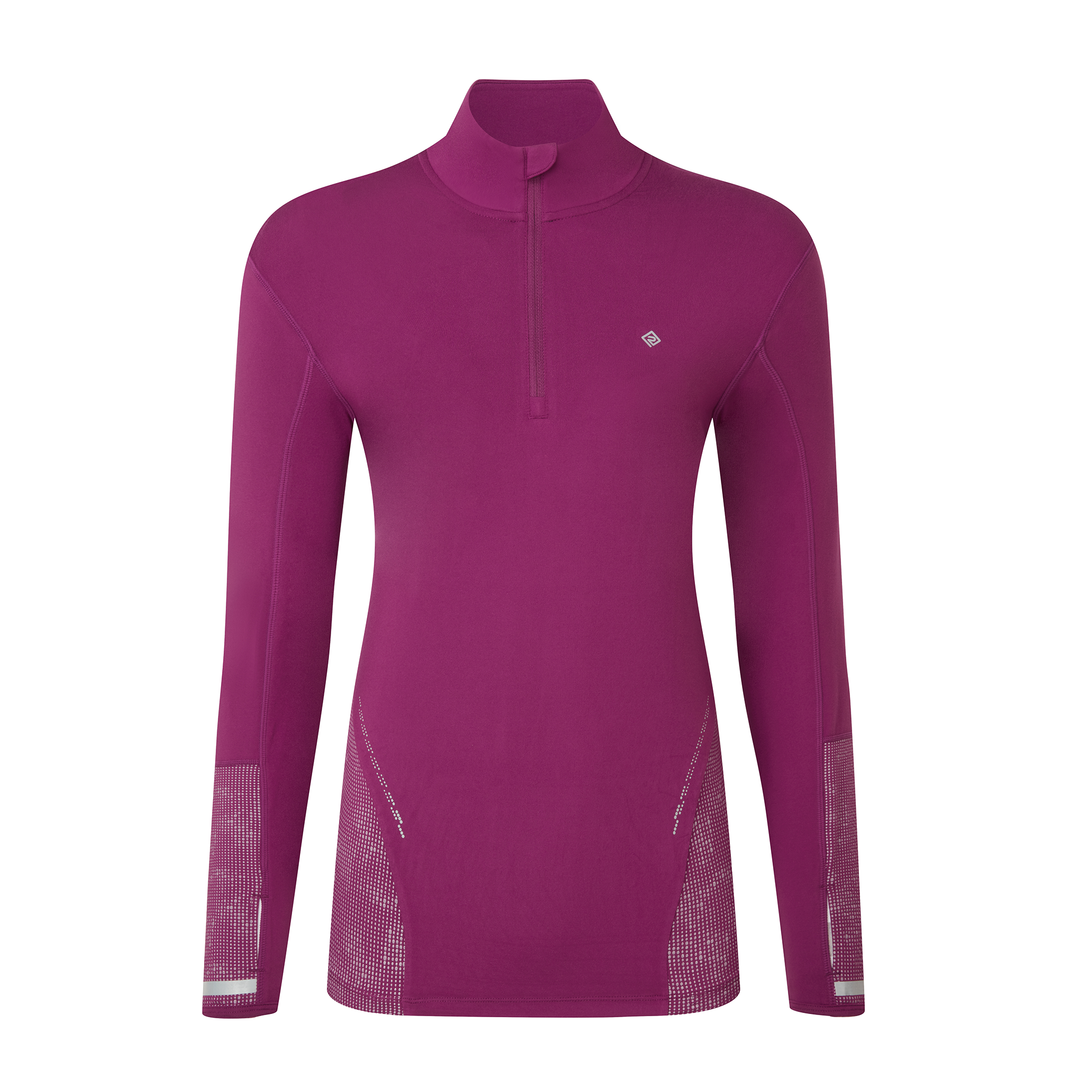 RonHill Womens Tech Reflect 1/2 Zip - Blackcurrant/Reflect - AW26