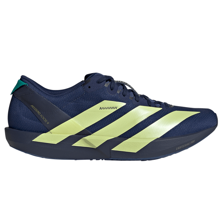 Adidas Mens Adizero Adios 9 - Dark Blue/Yellow Tint/Clear Pink - Neutral - AW26