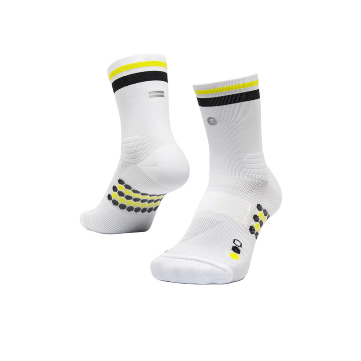 SHYU Racing Half Crew Socks - White/Black/Honey