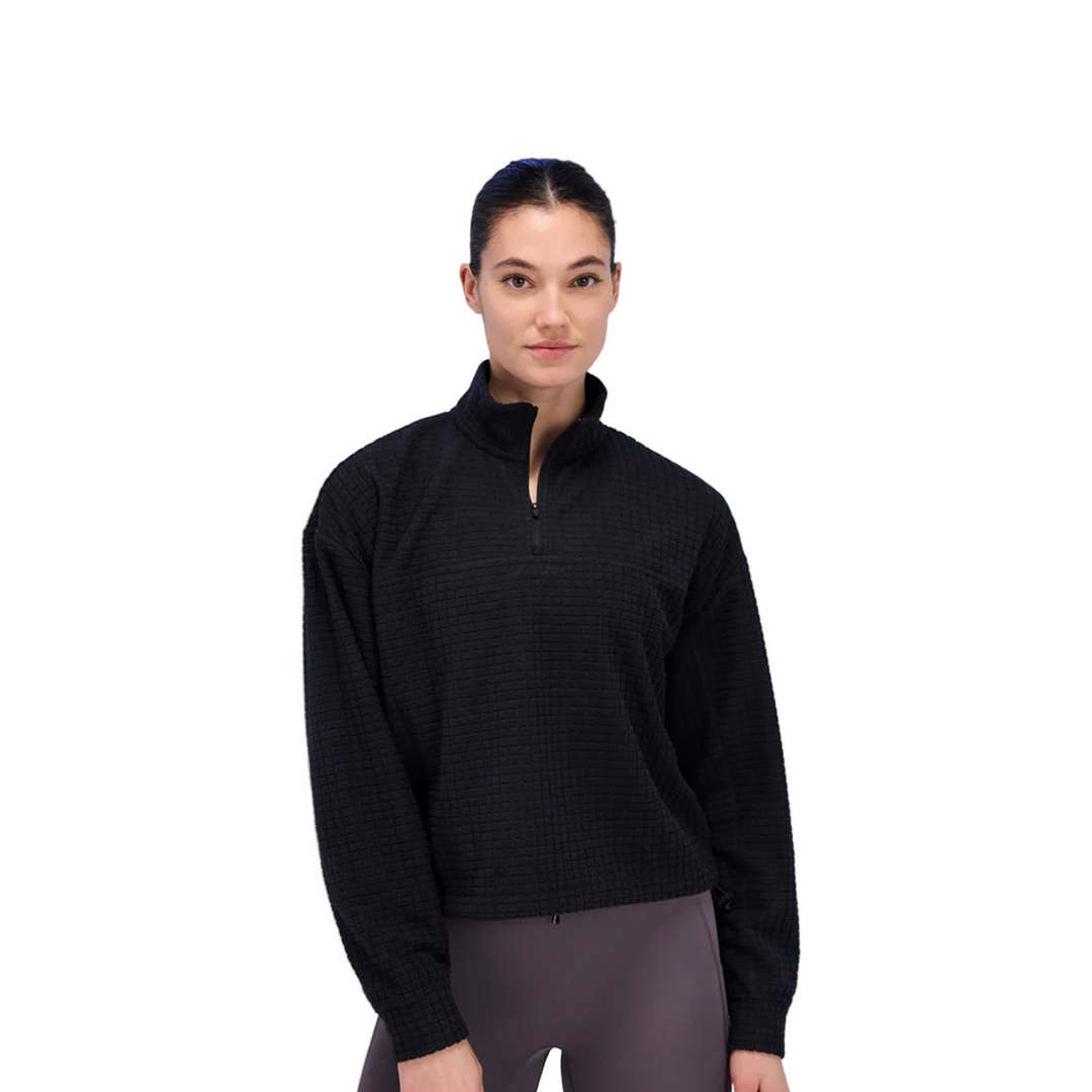 Bandit Womens Macrosoft Grid Quarter Zip - Bandit Black - SS26