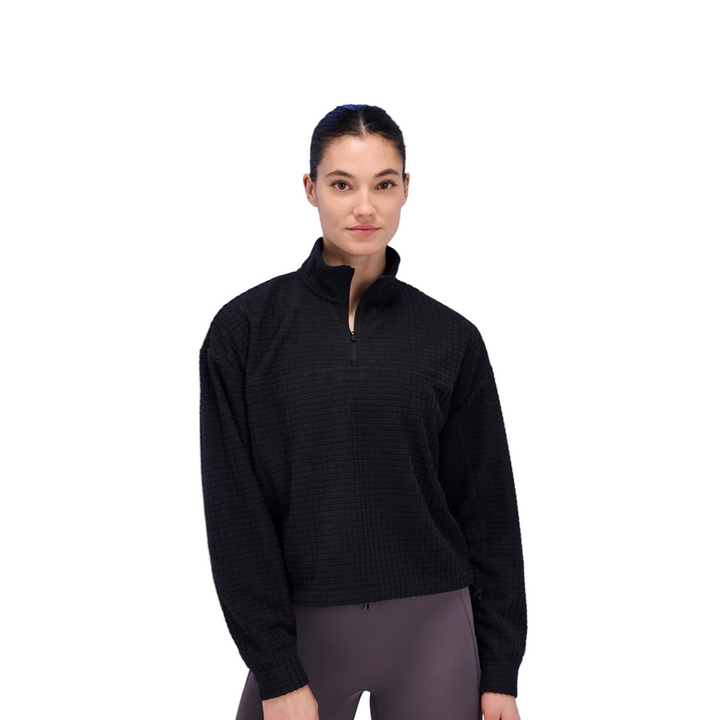 Bandit Womens Macrosoft Grid Quarter Zip - Bandit Black - SS26