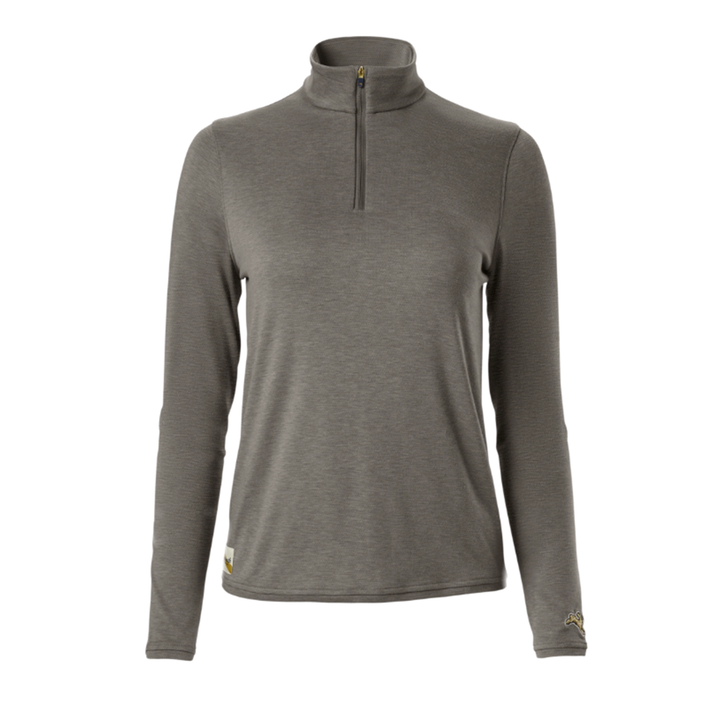 Tracksmith Womens Session Quarter Zip - Brushed Nickel - AW26