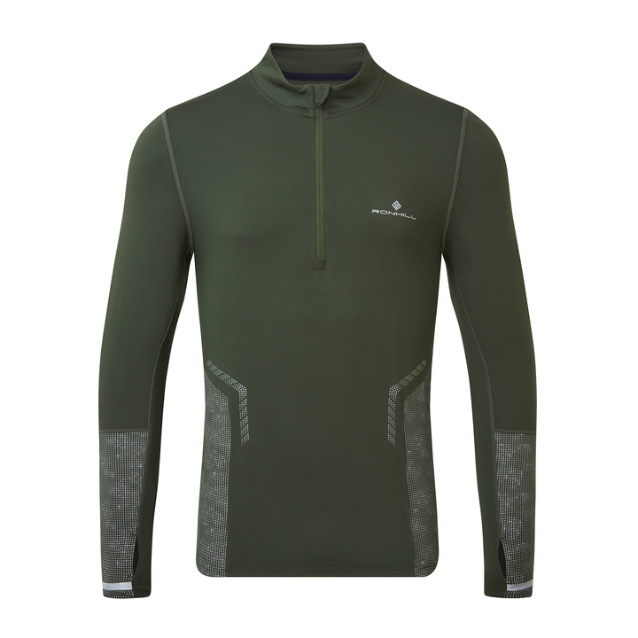 RonHill Mens Tech Reflect 1/2 Zip - Kelp/Reflect - AW26