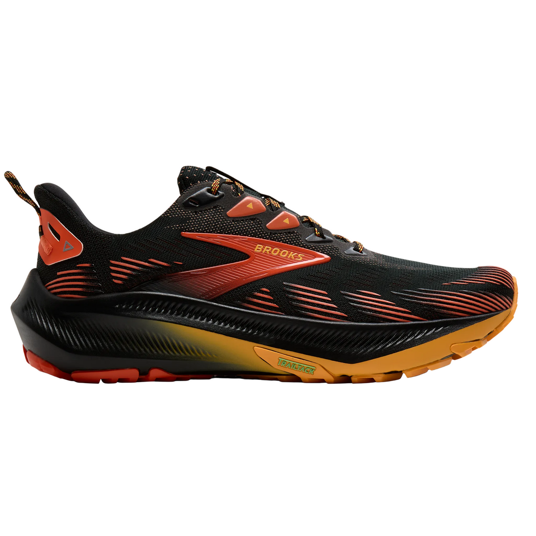 Brooks Mens Ghost Trail - Black/Red/Orange - Trail - AW26
