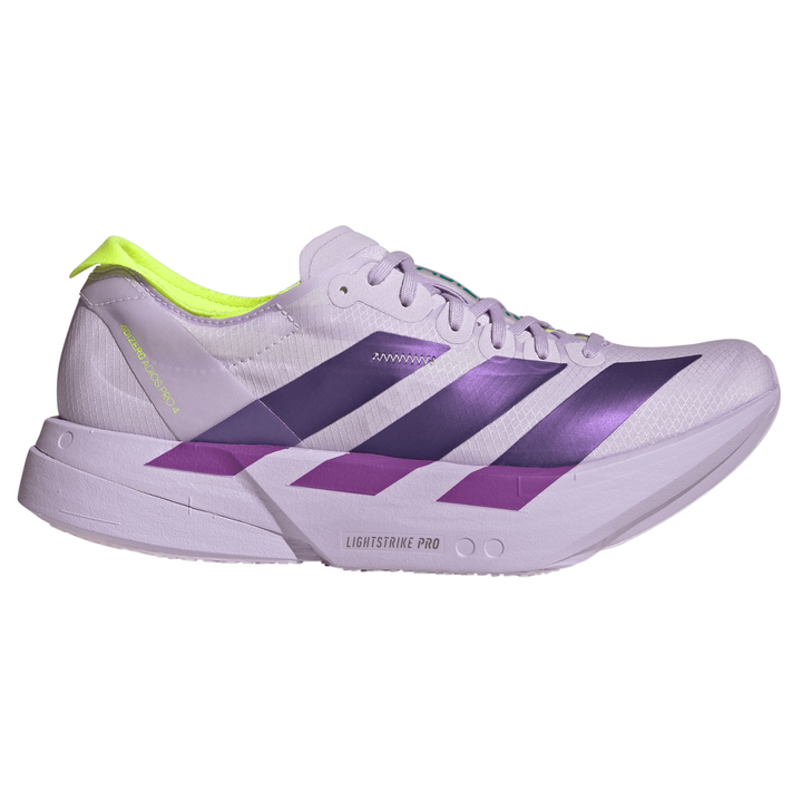 Adidas Womens Adizero Adios Pro 4 - Purple Tint/Solar Purple/Signal Green - Neutral - AW26
