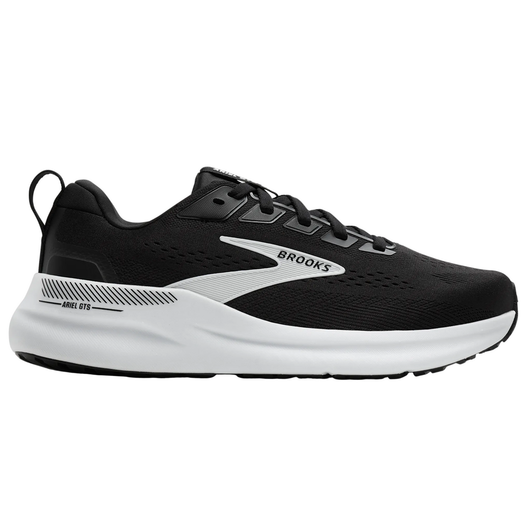 Brooks Womens Ariel GTS 26 Wide - D Width - Black/Grey/White - Stability - SS26
