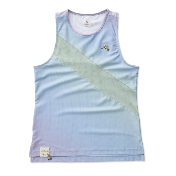 Tracksmith Womens Van Cortlandt Singlet - Lavender Print/Jadeite - SS26