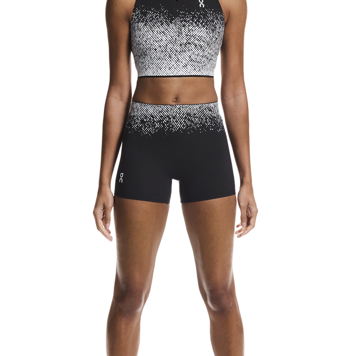 ON Womens Zero Short Tights - Black/White - SS26