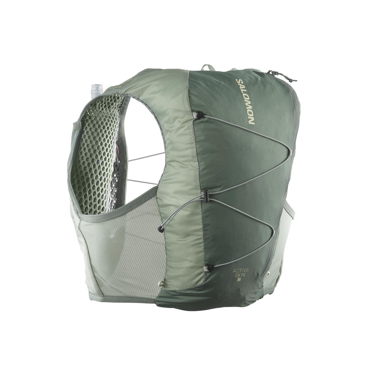 Salomon Active Skin 8 Unisex Weste mit Flaschen – Lorbeerkranz/Lily Pad