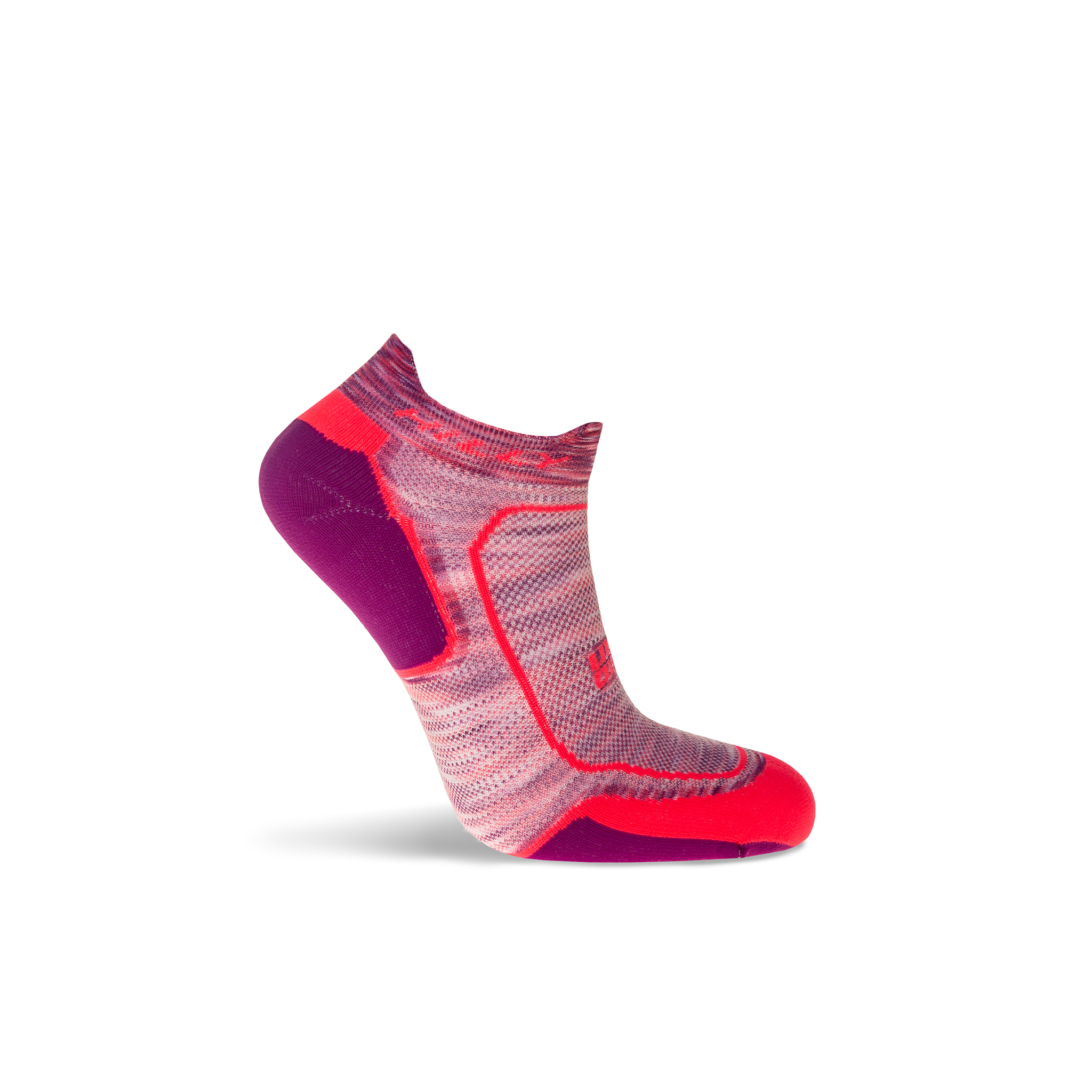 Hilly Womens Active Socklet Min (Lite Comfort) - Hot Coral/Grape Juice
