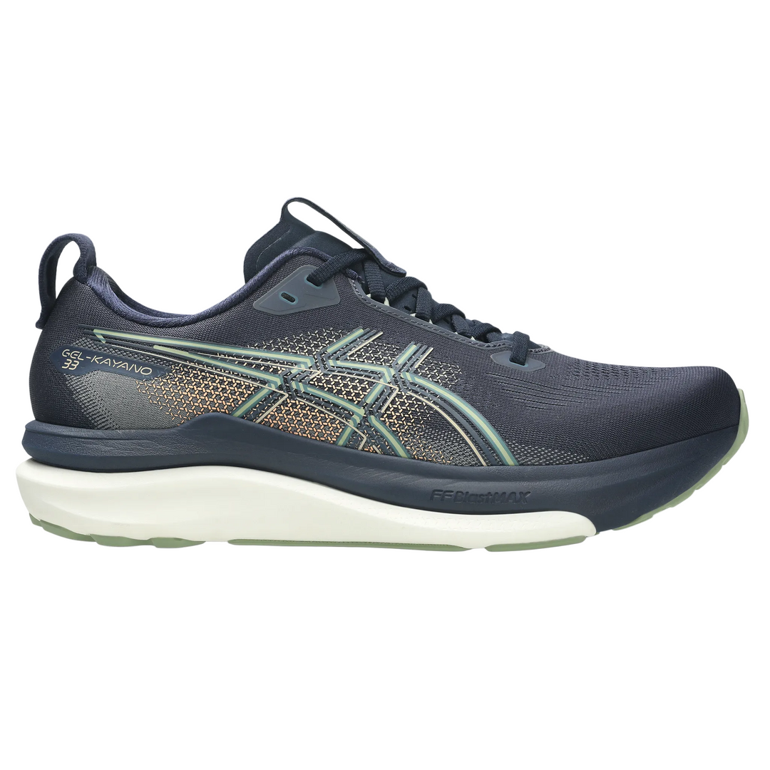 Asics Mens Gel Kayano 33 - Midnight/Khaki Green - Stability - AW26
