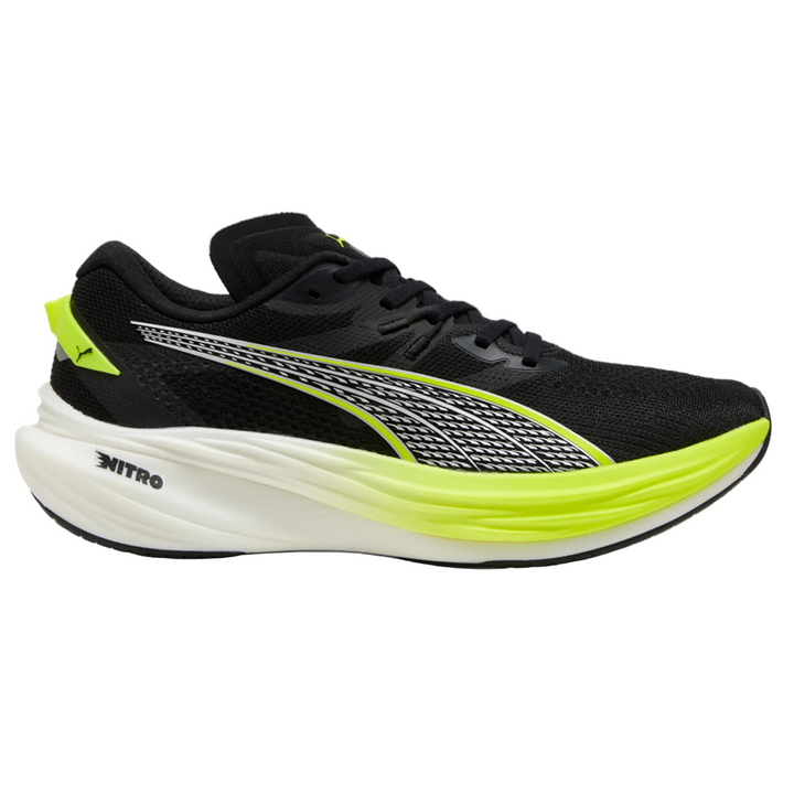 Puma Mens Deviate NITRO 3 - Puma Black/Yellow Alert - Neutral - AW25