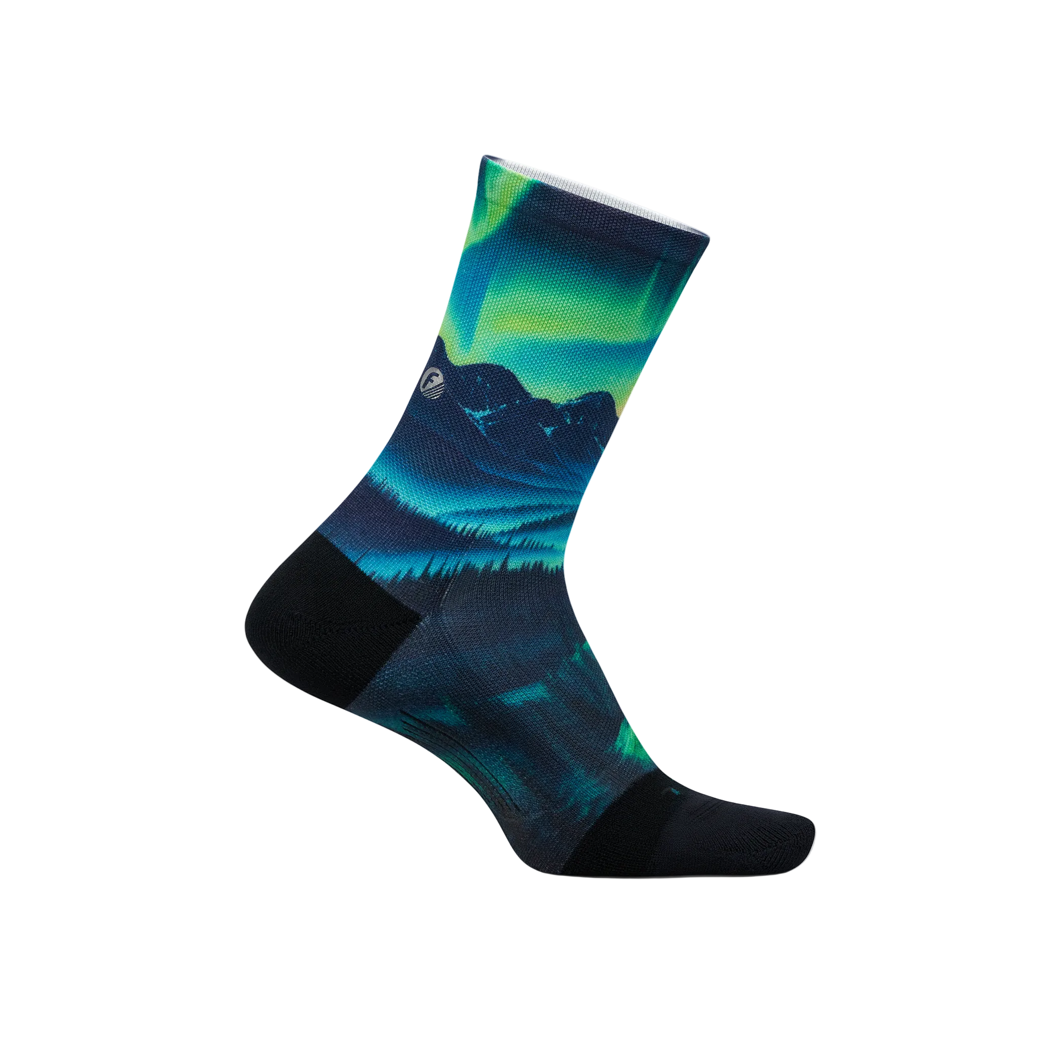 Feetures Elite Light Cushion Mini Crew - Landscape Ltd - Aurora Glow - SS26