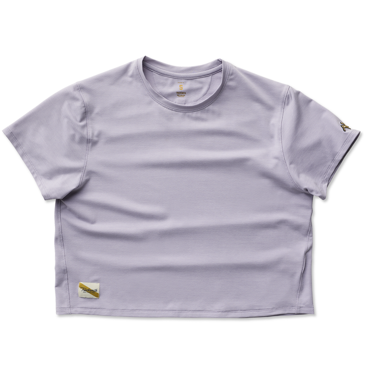 Tracksmith Womens Crop Session Tee - Lavender Aura - SS26