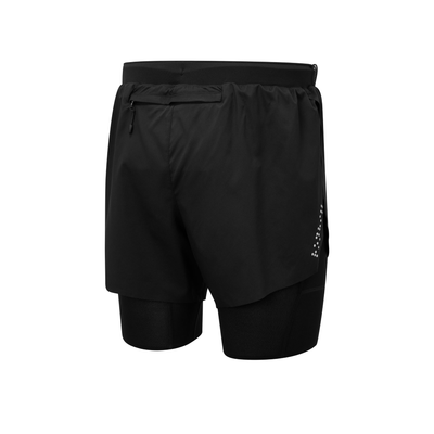 RonHill Mens Tech Distance Twin Short - All Black