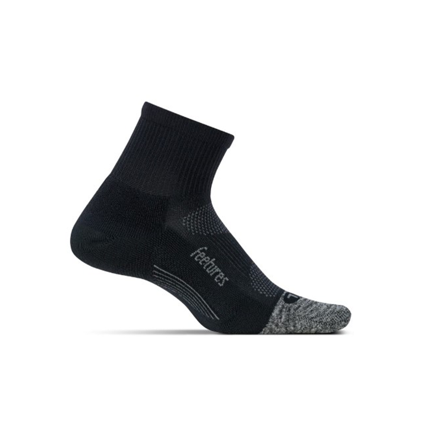 Feetures Elite Light Cushion Quarter - Black