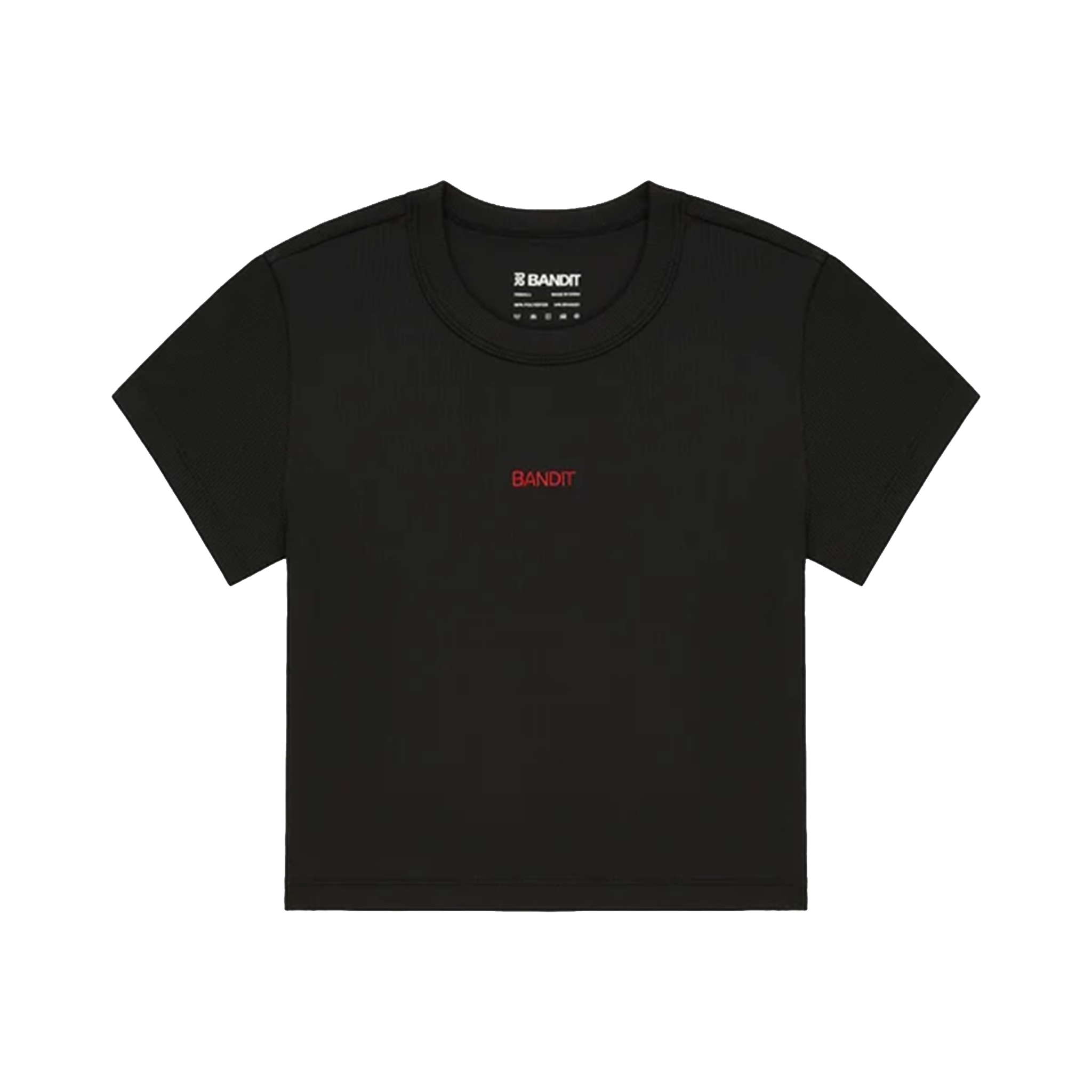 Bandit Womens Vituccia Cropped Performance Tee - Black - AW26