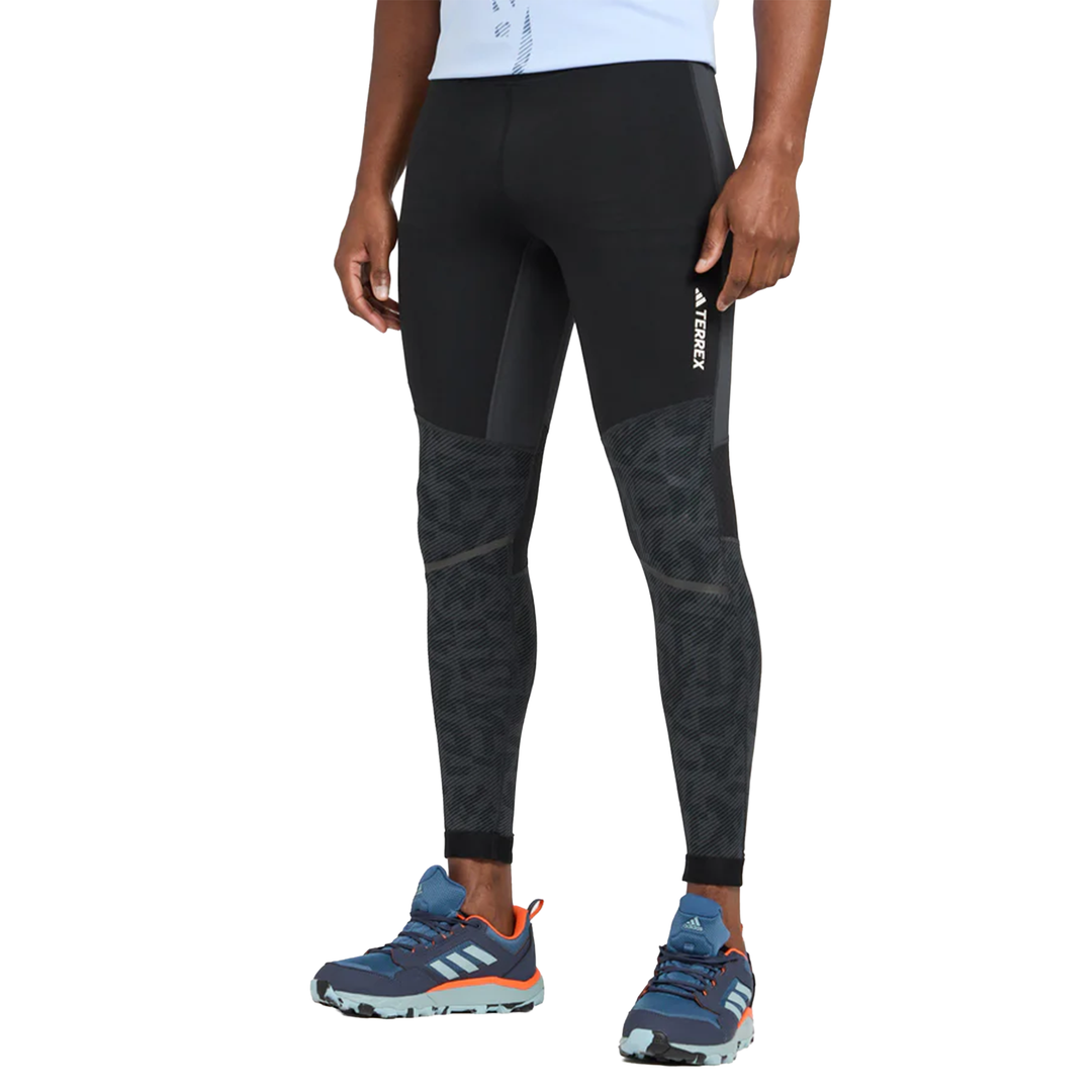 Adidas Mens Terrex Agravic Trail Running Tight - Carbon