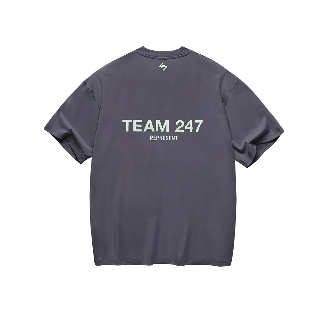 247 Represent Mens Team 247 Oversized Tee - Graphene - AW26