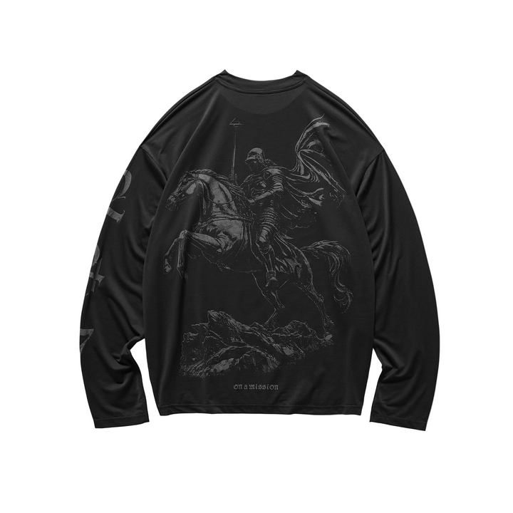 247 Represent Mens Noble LS Tee - Jet Black - AW26