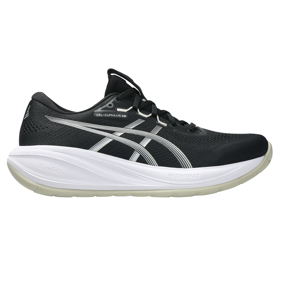 Asics Mens Gel Cumulus 28 - Black/White - Neutral - SS26