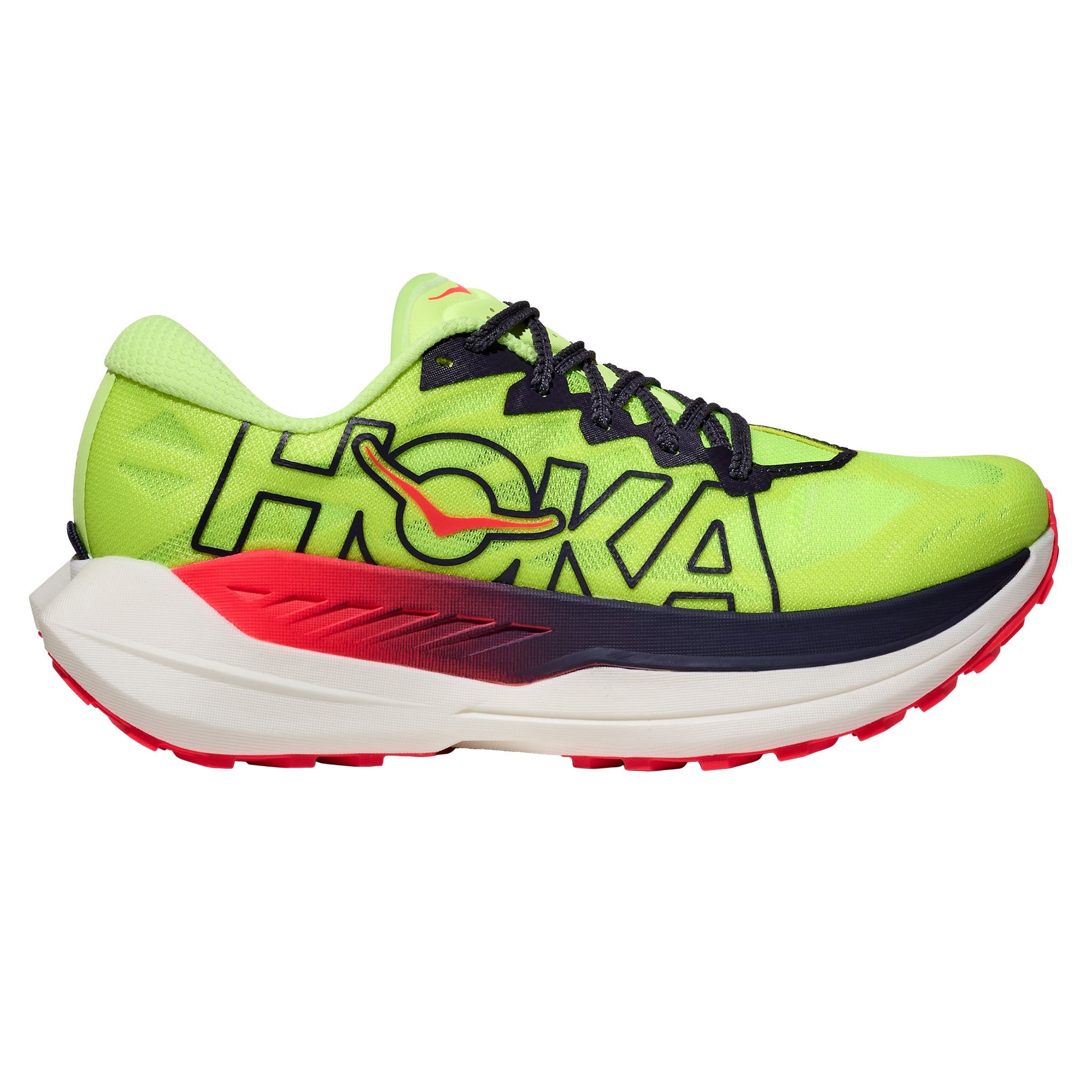 Hoka Damen Rocket X Trail – Neon Yuzu/Neon Flame – Trail – SS26