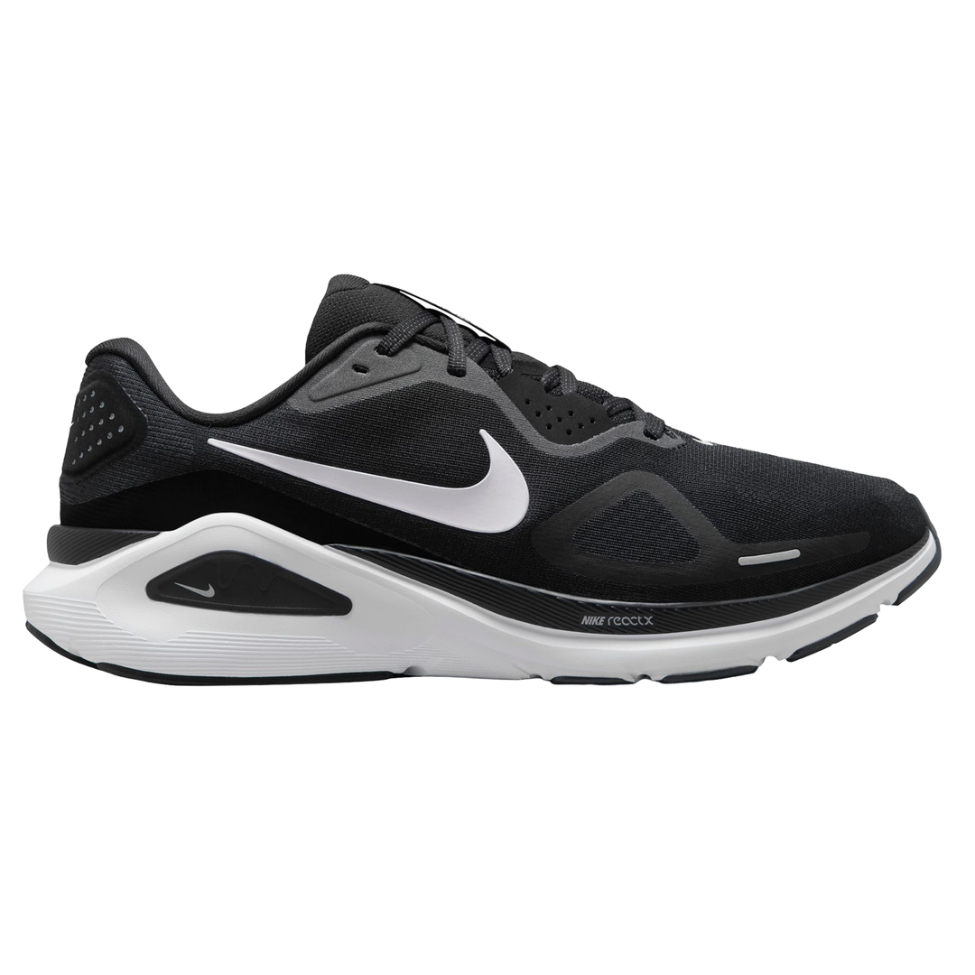 Nike Mens Structure 26 Wide - 2E Width - Black/White/Wolf Grey/Metallic Silver - Stability - SU26