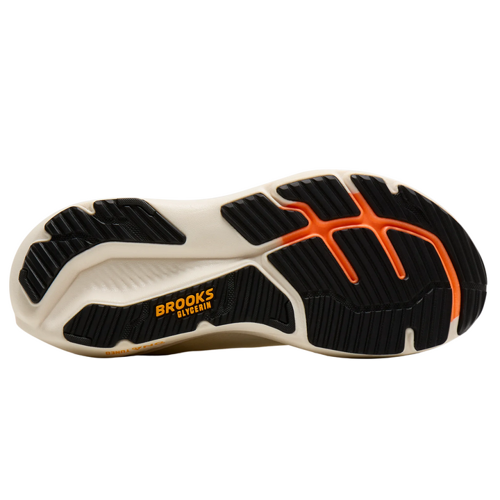 Brooks Mens Glycerin 23 - Arctic Wolf/Angora/Orange - Neutral - AW26