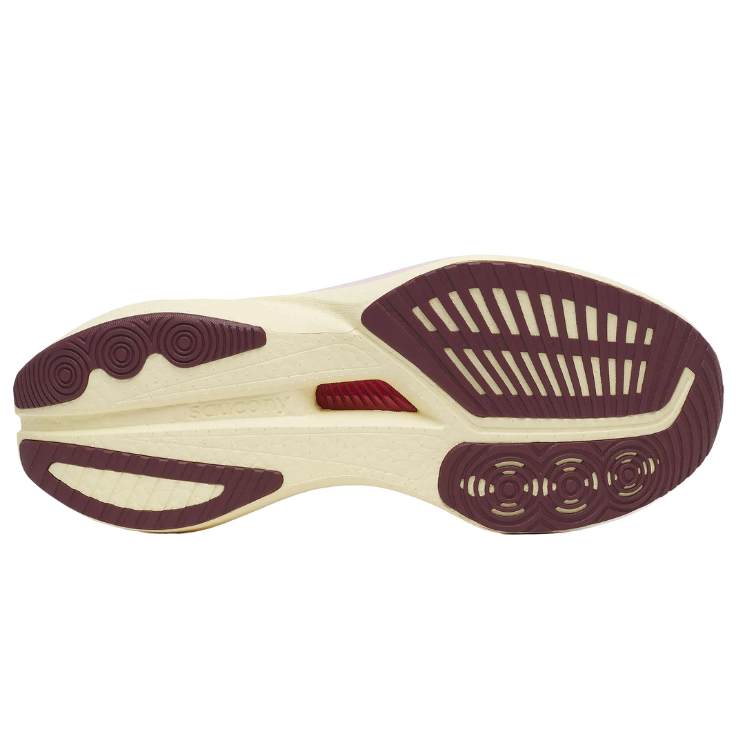 Saucony Womens Endorphin Speed 5 - Ivory/Maroon - Neutral - AW26