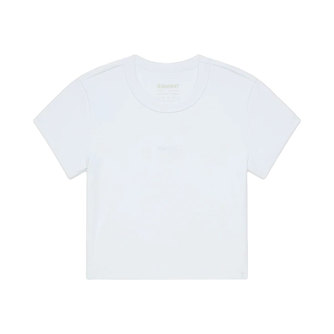 Bandit Womens Vituccia Cropped Performance Tee - White - AW26