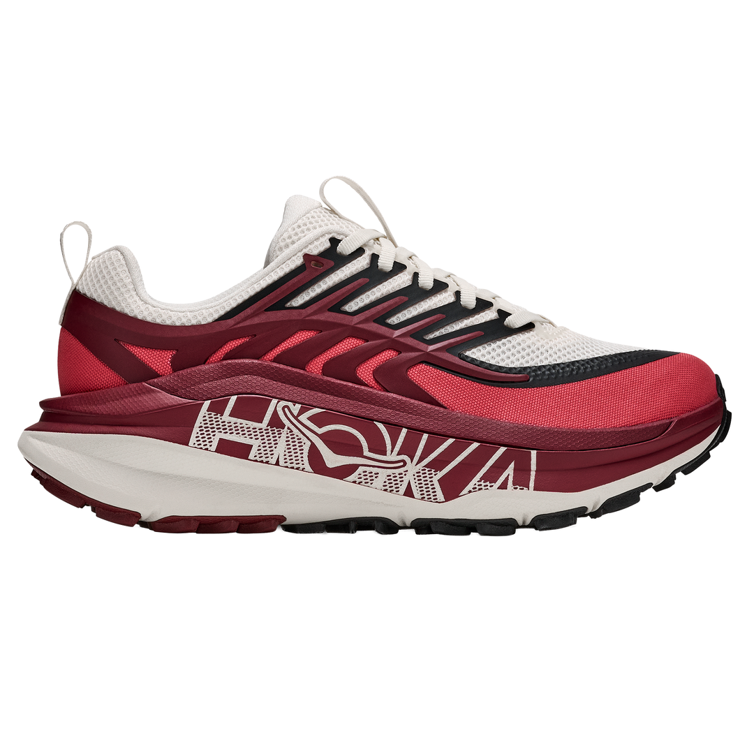 Hoka Womens Stinson 8 - Alabaster/Varsity Burgundy - Trail - AW26
