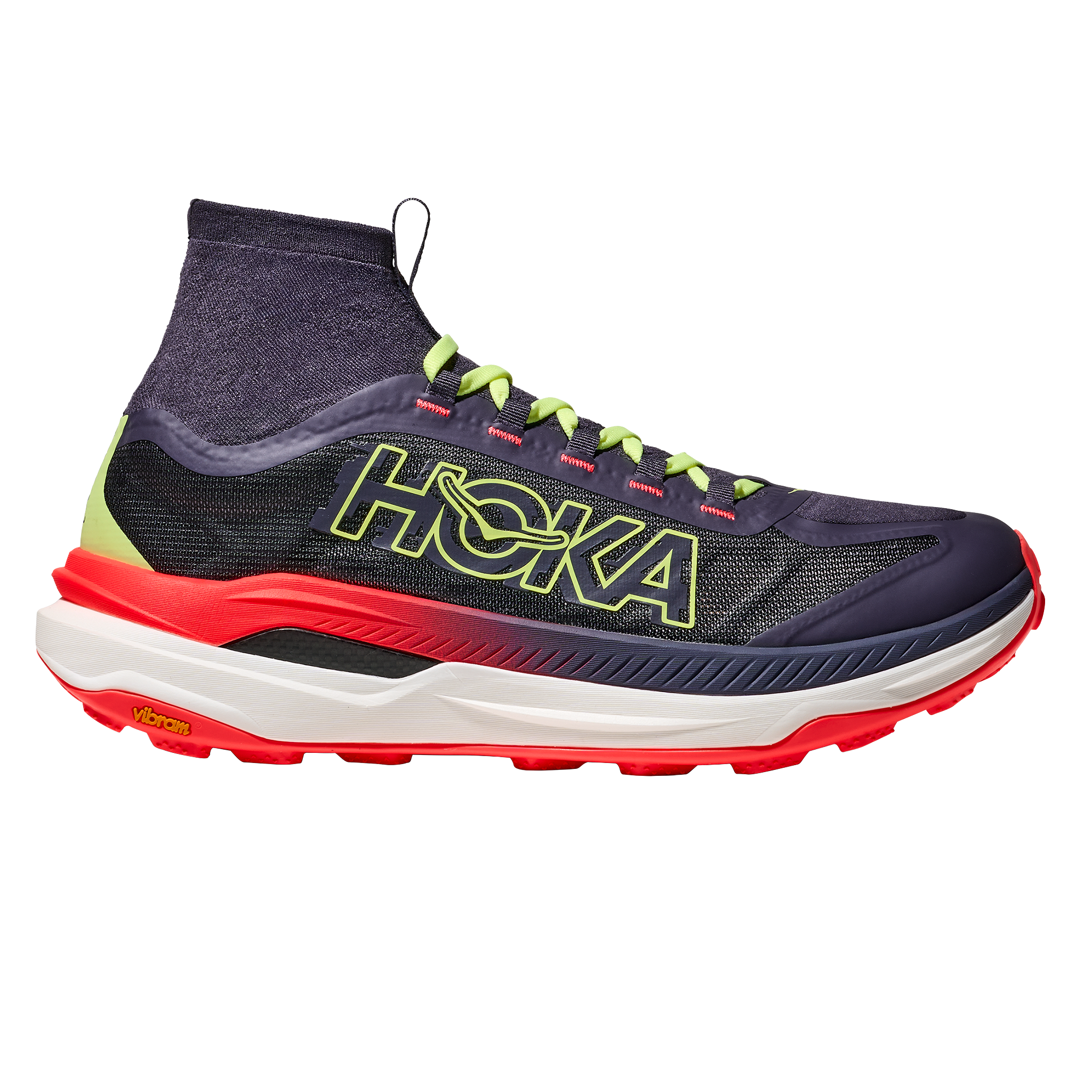 Hoka Femmes Tecton X 3 - Encre Squid/Flamme Néon - Trail - SS26