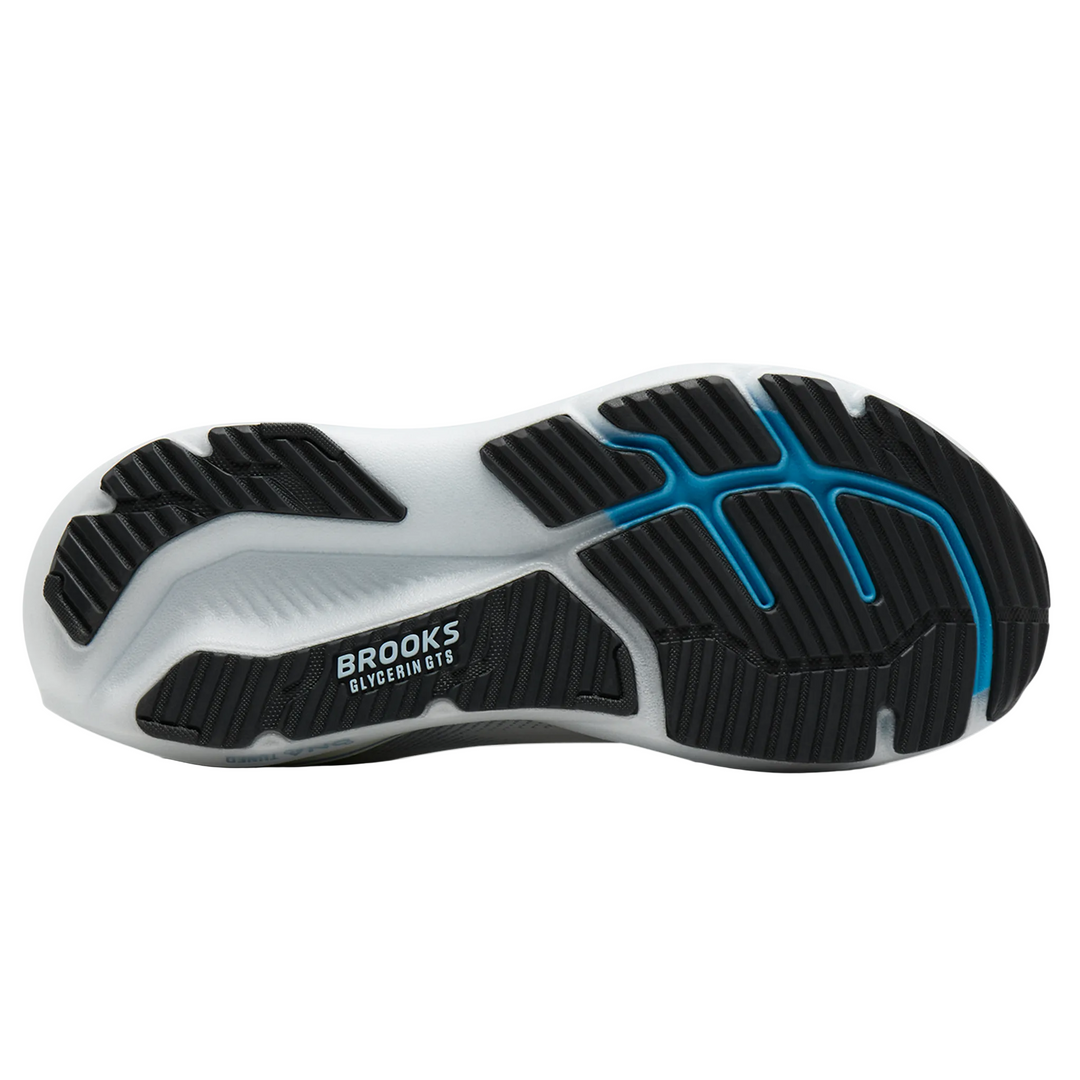 Brooks Mens Glycerin GTS 23 - White/Rain/Baltic Sea - Stability - AW26