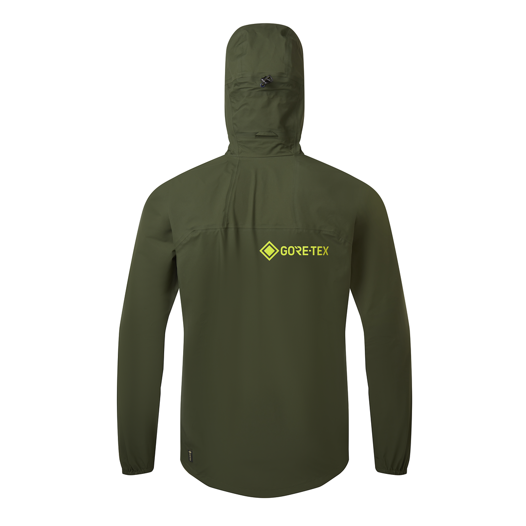 RonHill Mens Tech Gore-Tex Waterproof Mercurial Jacket 2 - Kelp/Zest - AW26