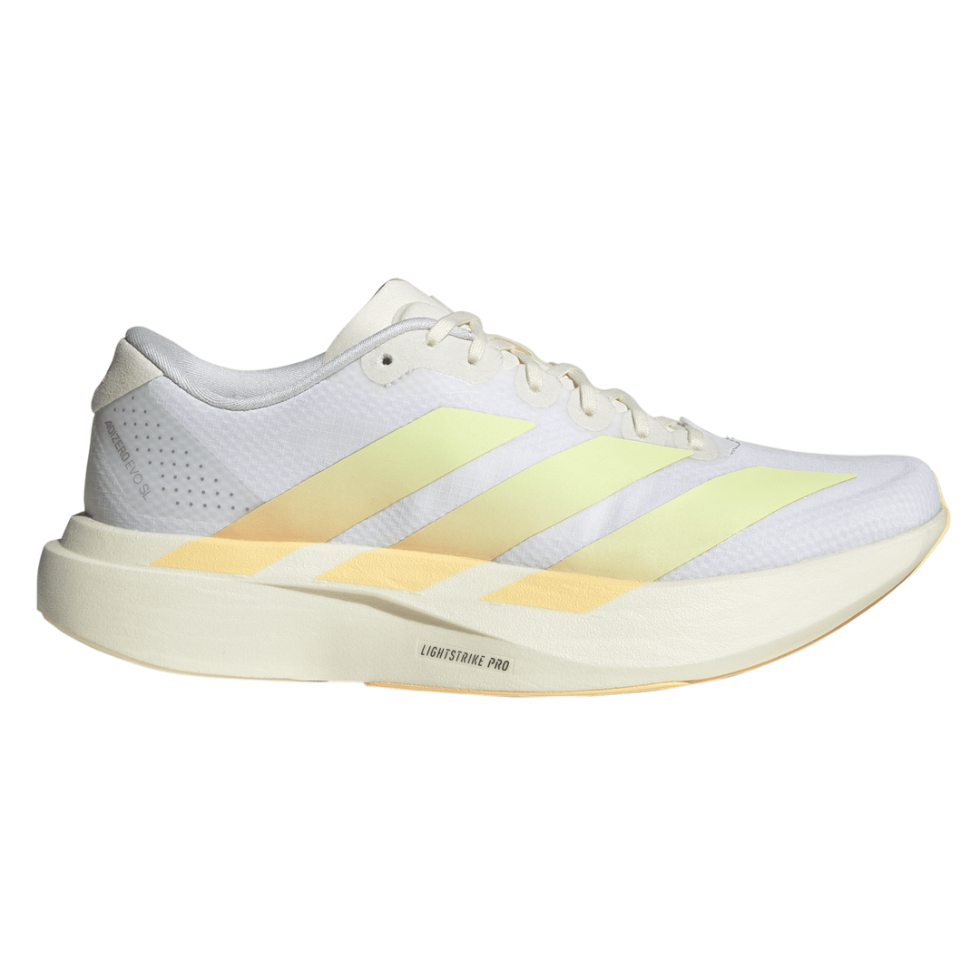 Adidas Womens Adizero Evo SL Woven - Footwear White/Ice Tangerine/Off White - Neutral - AW26