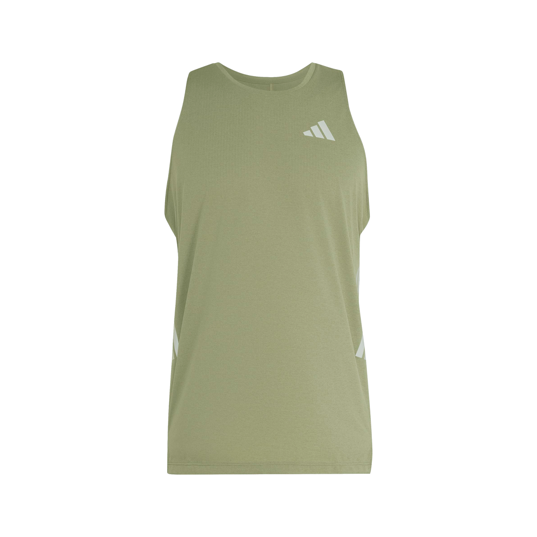 Adidas Mens ADI365 Running Climacool Iconic Tank - Tent Green/Halo Green - AW26