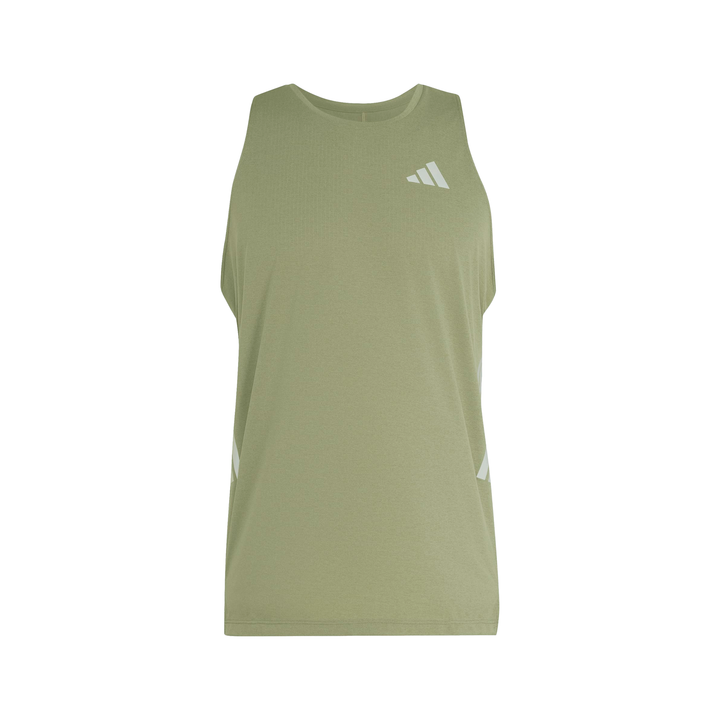 Adidas Mens ADI365 Running Climacool Iconic Tank - Tent Green/Halo Green - AW26