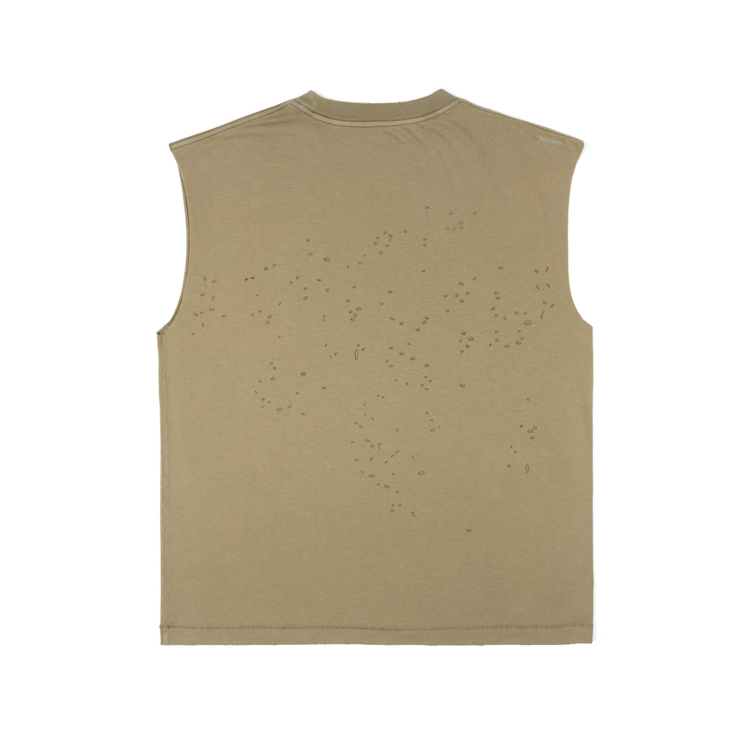 Satisfy Mens MothTech Muscle Tee - Aged Capers - AW26