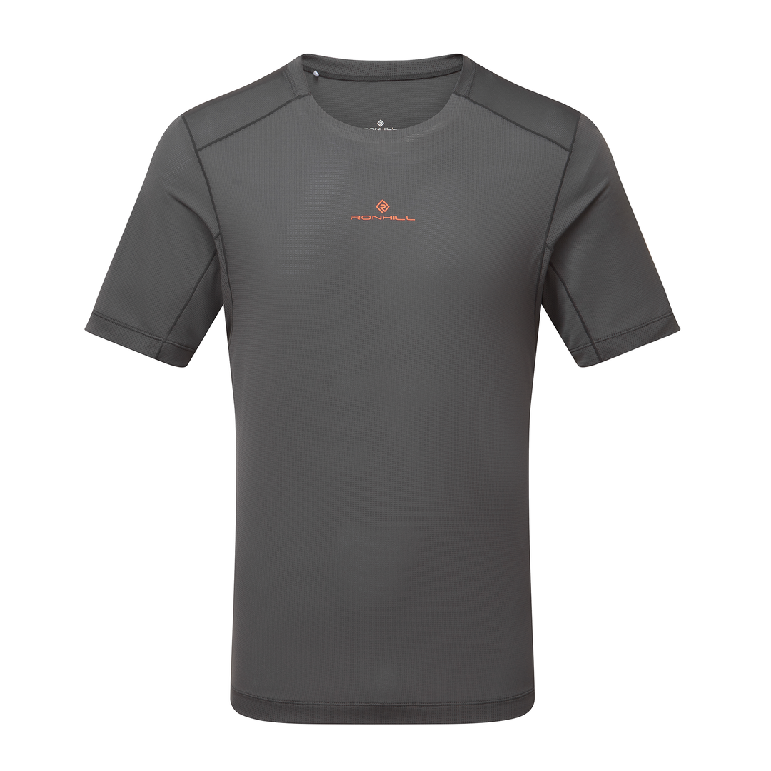 RonHill Mens Tech S/S Tee - Oxide/Ronhill Red - SS26