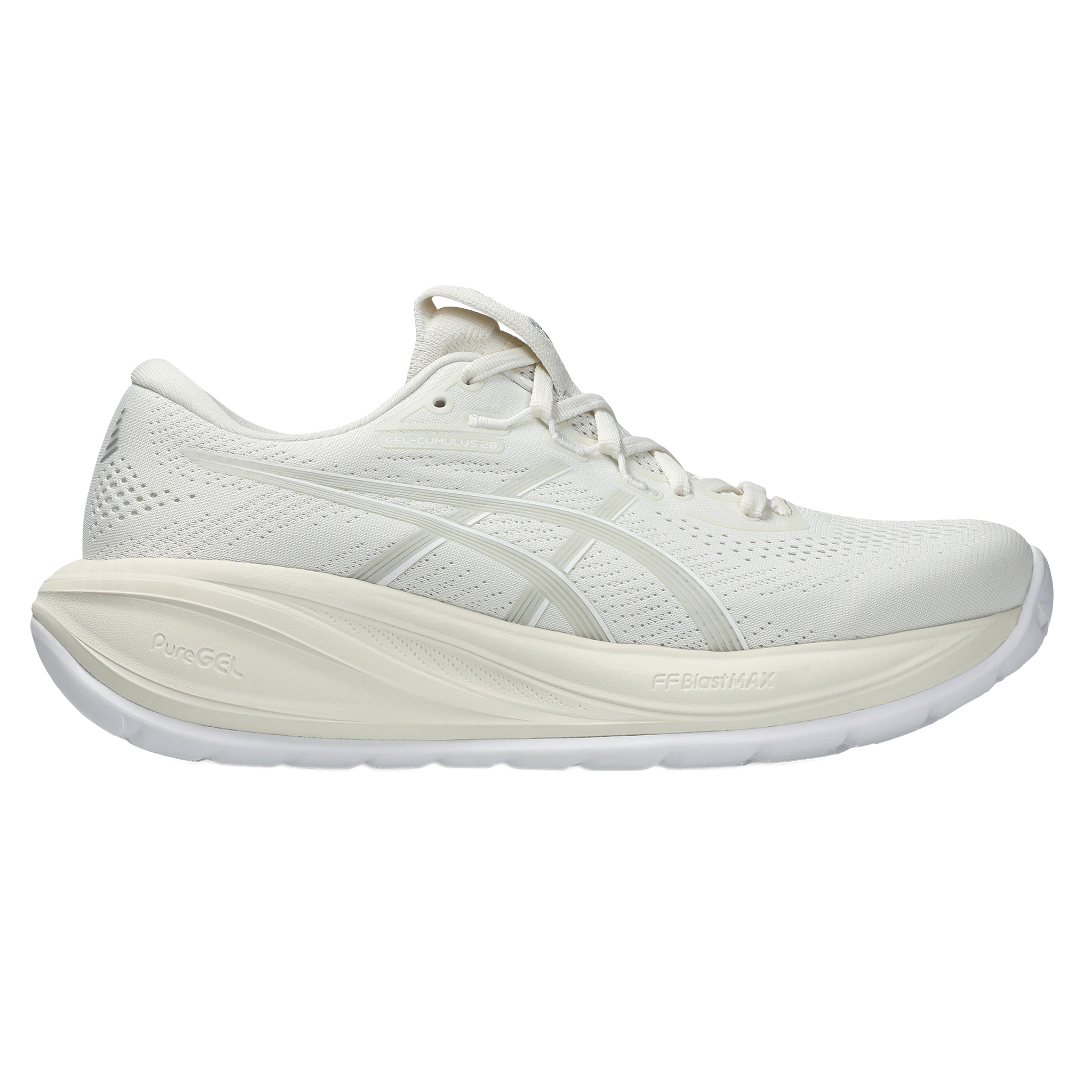 Asics Womens Gel Cumulus 28 - Cream/Glacier Grey - Neutral - AW26
