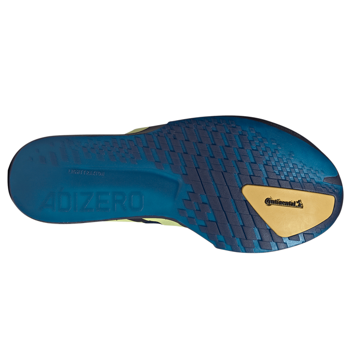Adidas Mens Adizero Adios 9 - Dark Blue/Yellow Tint/Clear Pink - Neutral - AW26