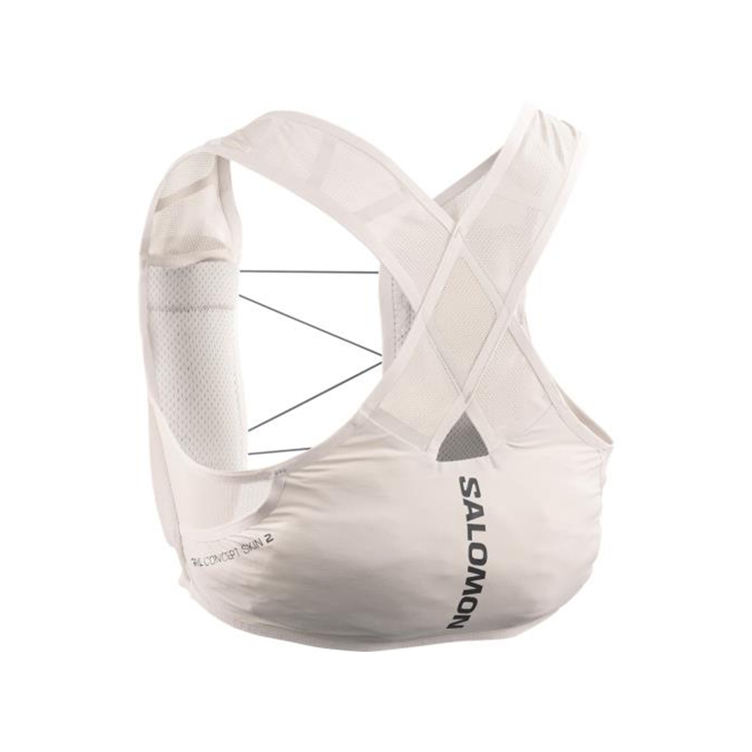 Gilet unisexe avec flacons Salomon GRVL Concept Skin 2 - Silver Cloud