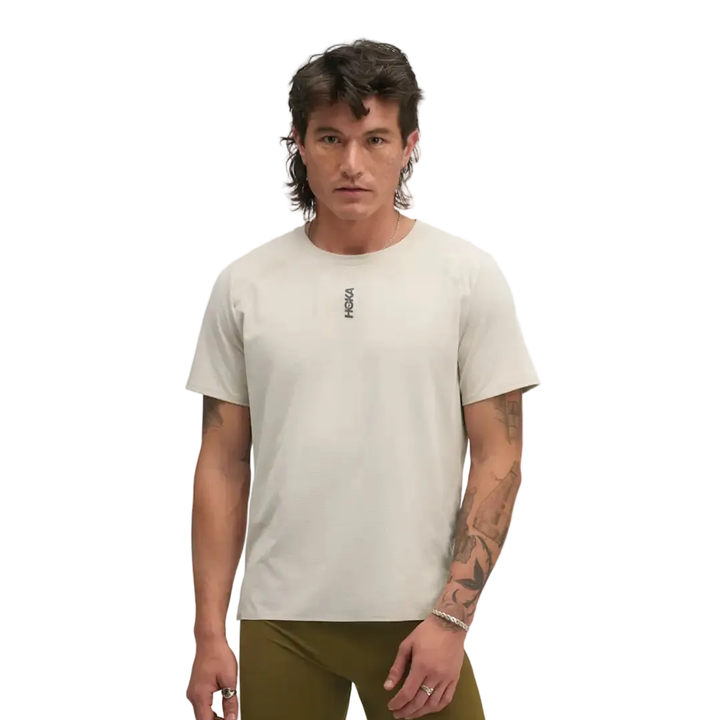 Hoka Mens Everyrun Short Sleeve - River Rock Grey - AW26