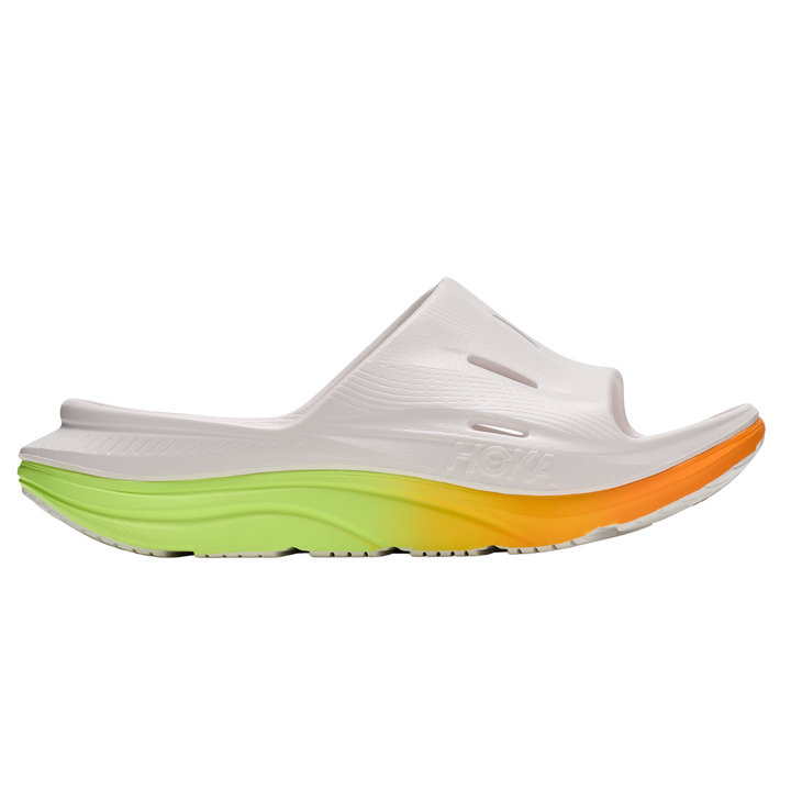 Hoka Unisex Ora Recovery Slide 3 - White/Neon Yuzu - AW26